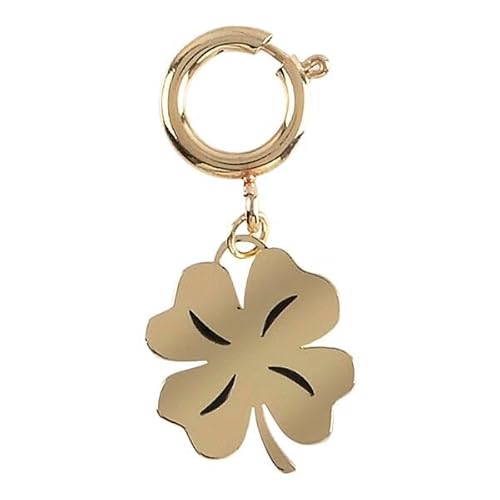 DRAEGER PARIS 1886 - Goldener Kleeblatt-Anhänger aus Edelstahl – personalisierbares Zubehör für Schlüsselanhänger und Taschen – schickes Geschenk in eleganter Box – luxuriöse und trendige Kollektion – von DRAEGER