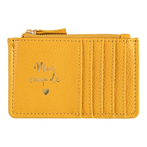 DRAEGER PARIS 1886 Unisex Mein Coup de Coeur Reißverschluss, Senfgelb kartenhalter, goldfarben von DRAEGER