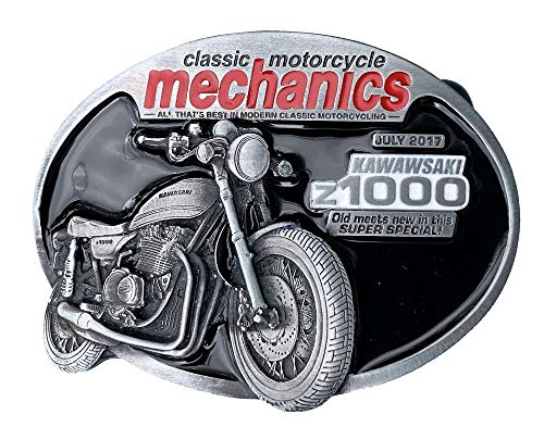 Klassische Motorradmechaniker Kawawsaki Gürtelschnalle mit Präsentationsbox von DRAGON DESIGNS TANSIDE LTD.