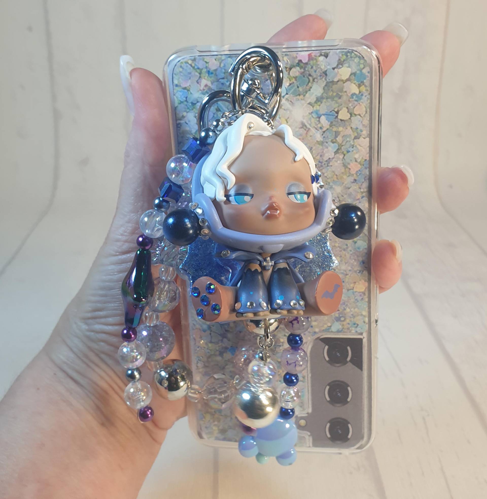 Handmade Skullpanda "Ancient Castle"Taschenanhänger, Taschen Charm, Handy Charm "Vampire" | 12 Made By Mimi von DRAGONSCALESbyMIMI