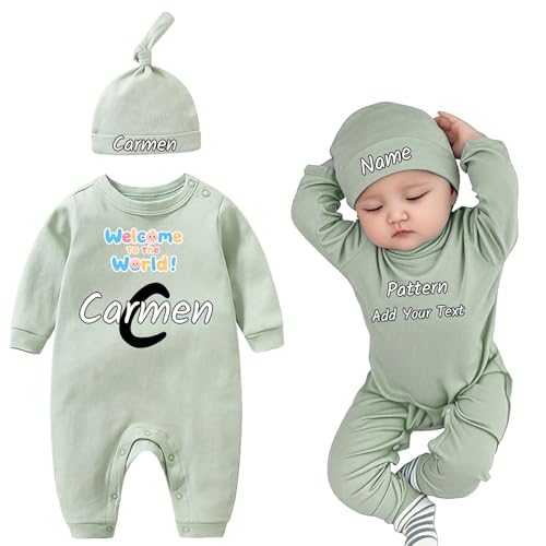 DRAJOIN Personalisierte Babykleidung für Mädchen und Jungen, Heimkehr-Outfit für Neugeborene, Krankenhaus-Outfit für Jungen DRAJOIN Personalisierte Babykleidung für Mädchen und Jungen, Heimkehr-Outfit für Neugeborene, Krankenhaus-Outfit für Jungen von DRAJOIN