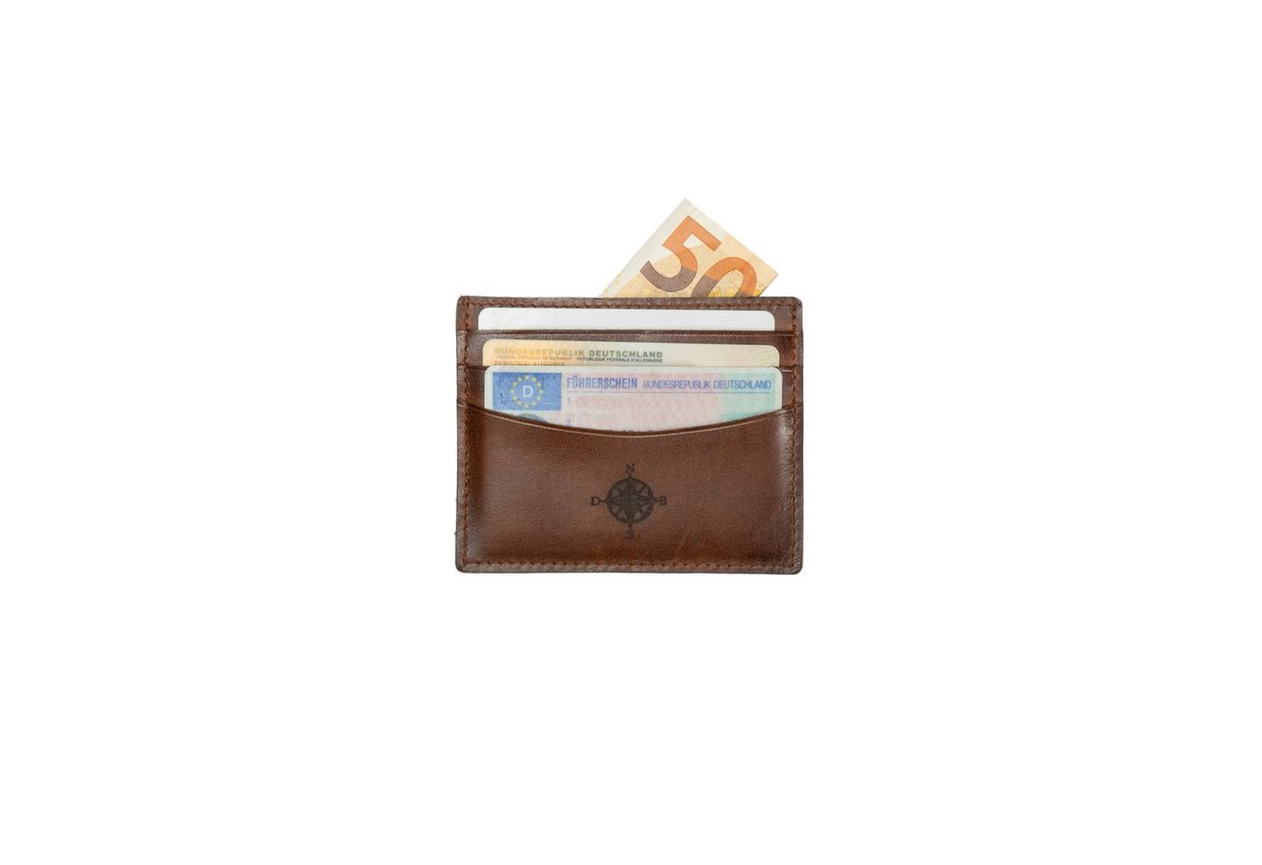 DRAKENSBERG Kartenetui »Blake« Vintage-Braun, elegante Slimwallet aus Leder für Herren, Kreditkarten Aufbewahrung von DRAKENSBERG