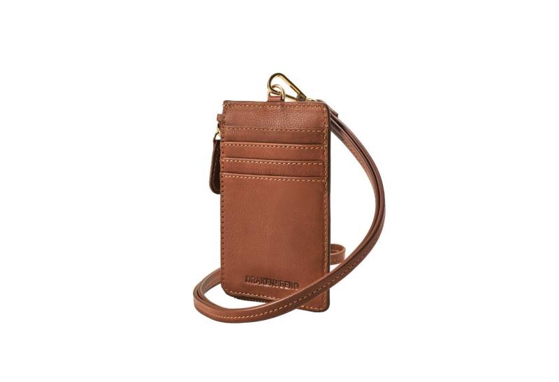 DRAKENSBERG Kartenetui zum Umhägen »Ava« Karamell-Braun, ideal auch zur Aufbewahrung von Zugangskarten und Visitenkarten von DRAKENSBERG