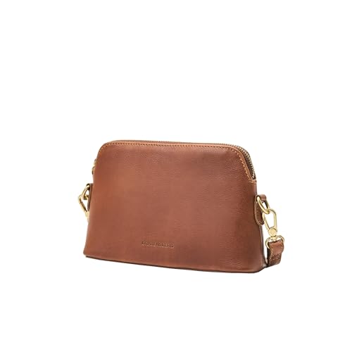 DRAKENSBERG Kleine Umhängetasche 'Elisa' hochwertige Damen-Handtasche und Schultertasche aus Rinds-Leder, 2L | Karamell-Braun, DR00700 von DRAKENSBERG