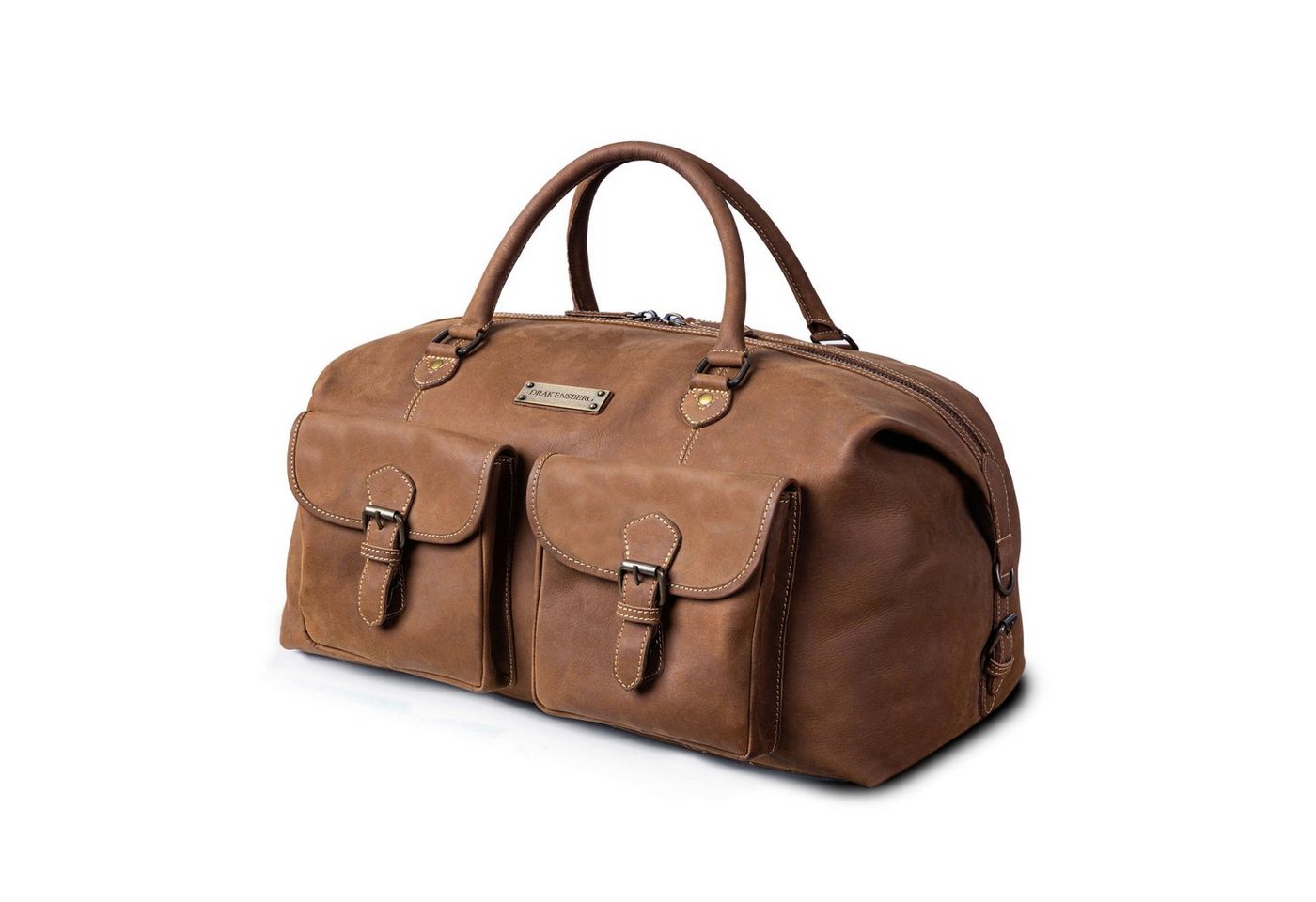 DRAKENSBERG Reisetasche Weekender »Ray« Havana-Braun, im Safari-Look für Damen und Herren, handgemacht aus Premium Leder von DRAKENSBERG