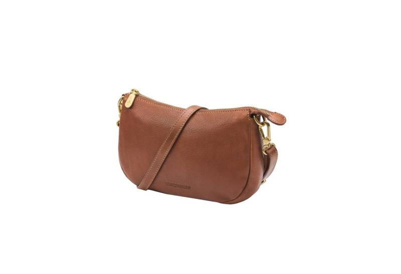 DRAKENSBERG Schultertasche Handtasche »Ella« Karamell-Braun, für Damen aus Rindsleder, Pochette, Kosmetiktasche, elegant von DRAKENSBERG