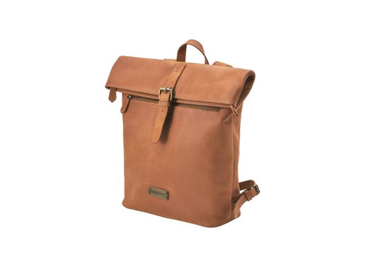 DRAKENSBERG Tagesrucksack Roll-Top »Paula« Cognac-Braun, Damen, eleganter Kurier-Rucksack aus Leder mit 15" Laptopfach von DRAKENSBERG