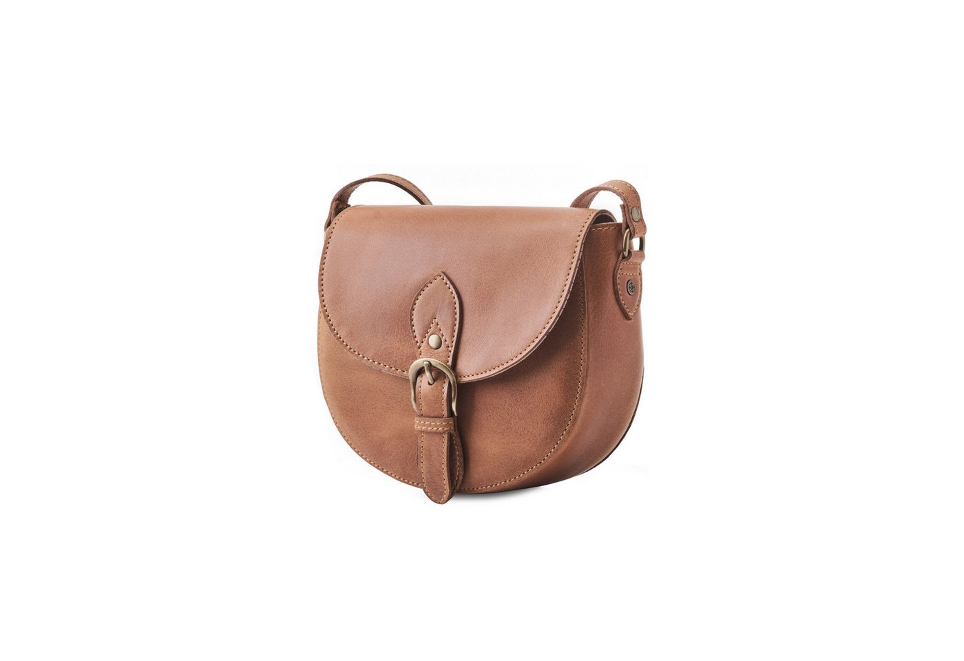 DRAKENSBERG Umhängetasche Satteltasche »Sally« Cognac-Braun, Damen Leder Handtasche, klein, hochwertig handgemacht, Vintage von DRAKENSBERG