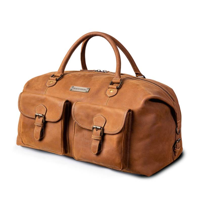 Drakensberg Reisetasche »Ray« Cognac-Braun, Handgemachter Weekender & Sporttasche Für Herren Aus Nachhaltigem Premium Leder von DRAKENSBERGde