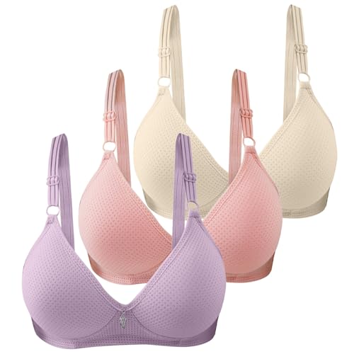 3er Pack BHS Damen Ohne Bügel Push Up BH Set Frauen Sexy Bustier Crop Top Sport-BHS Trainings-BH mit verstellbarem für Alltag Yoga Fitness Sport Outdoor, Push Up BH Unterwäsche von DRALOFAO