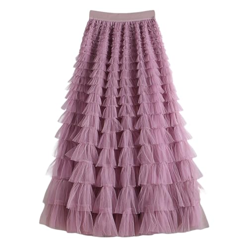 Ballettkleidung Damen Bunter Rosa Rock Tutuerock Party Grüner Tüllrock Tanztuetue Bunt Rock Lila Rock Rock Schwarz Petticoat Tüll Kleid Damen Curvy Damen Sexy Tüllrock Karneval, Tüllrock Gelb Damen von DRALOFAO