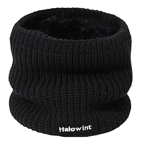 DRALOFAO Schal Herren Fleece Halsschutz Halstuch Schwarz Personalisiert Loopschal Nacken Bunt Halsschlauch Herren Scarf Weihnachtsgeschenke Für Anzug Dicker Schlauchschal Herren, Herren Geschenke von DRALOFAO