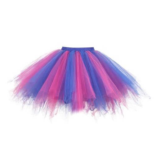 Weißer Tüllrock Tulle Rosa Rock Tuellkleid Weihnacht Schwarzer Tüllrock Tuetueroecke Party Tüllrock Lang Grün Tüllrock Orange Petticoat Damen Kurz Rock Schwarz von DRALOFAO