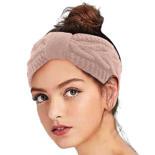 Winter Stirnband Damen Cozy Fleece Stirnband Herbst Accessoires Warm Kostüm Haarband Winter Strick Blumen Sport Haarschmuck Haarreif Stirnbänder, Stirnband Sport von DRALOFAO