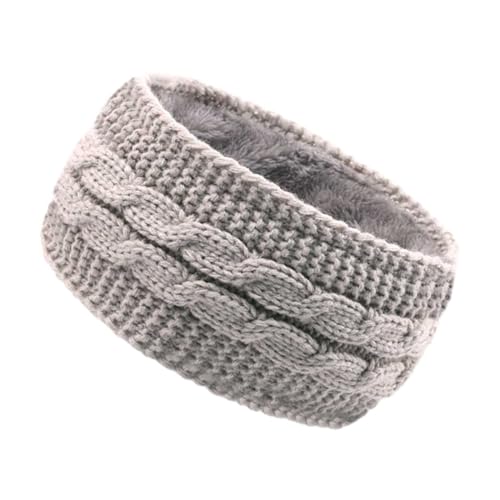 Winter Stirnband Damen Geflochtener Winter Haarband Fleece Accessoires Women Weihnachts Haarschmuck Blumen Hair Cozy Breit Stirnband Kopftuch Headbands, Haarband Damen von DRALOFAO