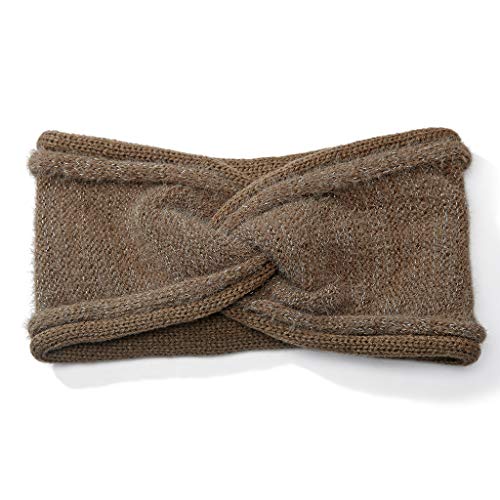 Winter Stirnband Damen Merinowolle Winter Haarband Beauty Sport Herbst Weihnachts Haarschmuck Breit Women Warm Strick Stirnband Haarreifen Stirnbänder, Stirnband Sport von DRALOFAO