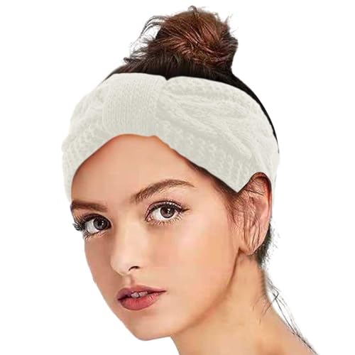 Winter Stirnband Damen Strick Beauty Haarschmuck Herbst Warm Fleece Kopftuch Haarband Kostüm Cozy Weihnachts Hair Stirnband Headbands Kopftuch, Haarband Damen von DRALOFAO