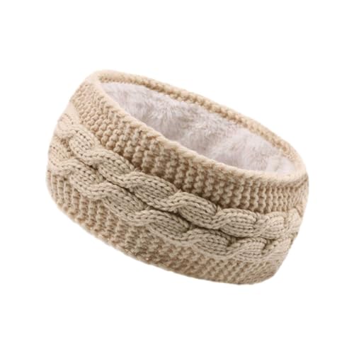 Winter Stirnband Damen Winter Herbst Stirnband Fleece Strick Laufen Sport Haarband Joggen Cozy Breit Weihnachts Haarschmuck Stirnbänder Headbands, Haarband Damen von DRALOFAO