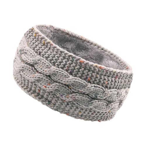 Winter Stirnband Damen Winter Herbst Stirnband Fleece Strick Laufen Sport Haarband Joggen Cozy Breit Weihnachts Haarschmuck Stirnbänder Headbands, Haarband Damen von DRALOFAO