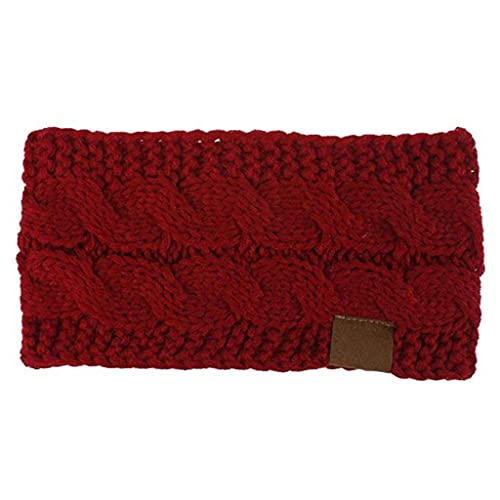 Winter Stirnband Damen Women Warm Stirnband Winter Laufen Breit Strick Haarband Beauty Blumen Kopftuch Cozy Haarschmuck Stirnbänder Kopftuch, Haarband Damen von DRALOFAO