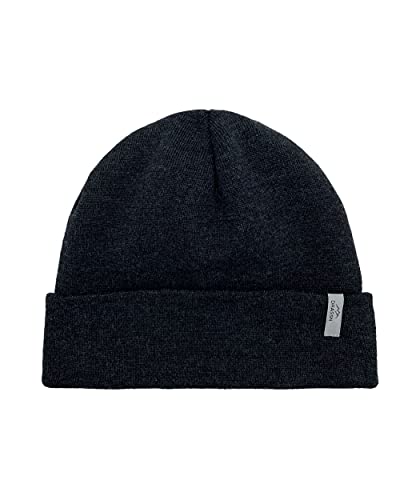 DRASSN Mütze Pleystein mit Umschlagrand - warme Beanie für Damen & Herren - auch für sehr große Köpfe, Stretchy Material - nachhaltig 50% recycelte Materialien (Dunkelgrau) von DRASSN