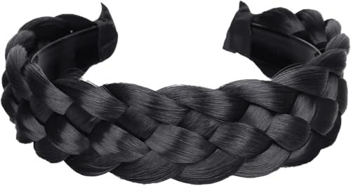 DreamExim Kunsthaar, geflochtenes Haarband, geflochtenes Haarreif, Haarteil, klassisch, grob, breit, geflochtenes Stirnband, geflochten mit Zähnen, Haarschmuck für Mädchen und Frauen DreamExim Kunsthaar, geflochtenes Haarband, geflochtenes Haarreif, Haarteil, klassisch, grob, breit, geflochtenes Stirnband, geflochten mit Zähnen, Haarschmuck für Mädchen und Frauen von DREAM EXIM