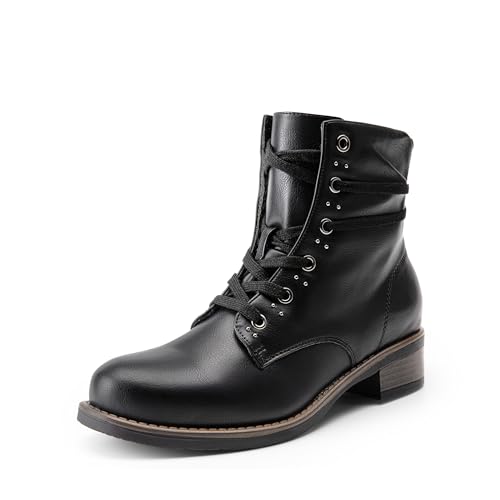 DREAM PAIRS Ankle Boots Damen Schnürboots Damen mit Dünnem Samtfutter, Rutschfester Sohle, Seitlichem Reißverschluss,Size 37,Schwarz,SDAB2429W-E DREAM PAIRS Ankle Boots Damen Schnürboots Damen mit Dünnem Samtfutter, Rutschfester Sohle, Seitlichem Reißverschluss,Size 37,Schwarz,SDAB2429W-E von DREAM PAIRS