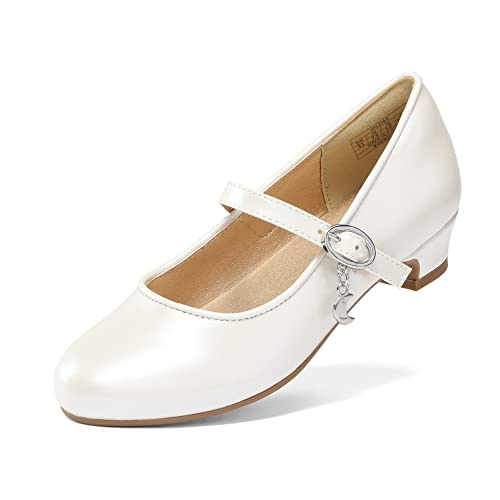 DREAM PAIRS Ballerinas Mädchen Mary Jane Flache Schuhe Ballerinas Prinzessin Schuhe Kommunionschuhe Schulschuhe Ivory 28 (EUR) KFL219-E von DREAM PAIRS