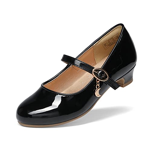 DREAM PAIRS Ballerinas Mädchen Mary Jane Flache Schuhe Ballerinas Prinzessin Schuhe Kommunionschuhe Schulschuhe SCHWARZ 28 (EUR) KFL219-E von DREAM PAIRS