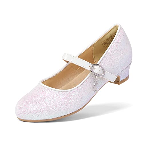 DREAM PAIRS Ballerinas Mädchen Mary Jane Flache Schuhe Ballerinas Prinzessin Schuhe Kommunionschuhe Schulschuhe WEIß 28 (EUR) KFL219-E von DREAM PAIRS