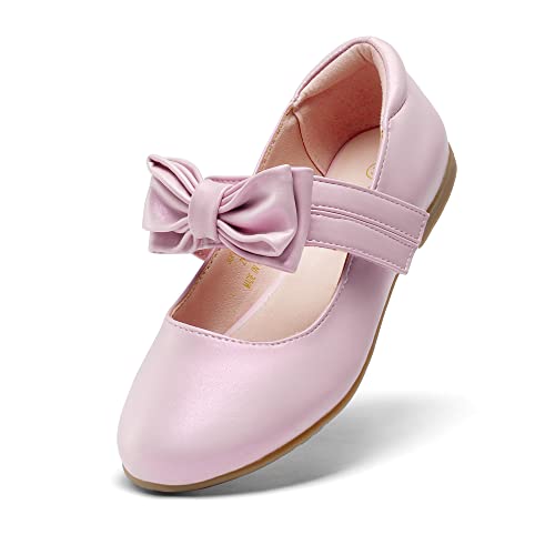 DREAM PAIRS Ballerinas Mädchen Mary Jane Strap Flache Schuhe Ballerinas Prinzessin Schuhe Kommunionschuhe Flache Schulschuhe Kinder ROSA/PU SDFL2220K-E Größe 33 (EUR) von DREAM PAIRS