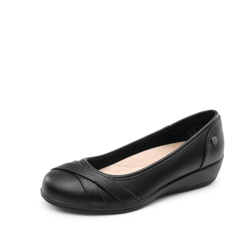 DREAM PAIRS Damen Ballerinas Business Büro Arbeitsschuhe Bequeme Elegante Flats für Frauen,Size 38,Schwarz,DWUMFA2503 von DREAM PAIRS