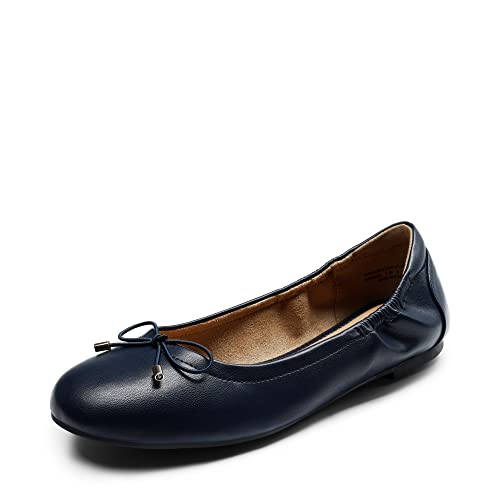 DREAM PAIRS Damen Ballerinas Schuhe Klassische Flache Ballerinas Damen Elegant mit Geschnürte Schleife NAVI 36 (EUR) SDFA2310W-E von DREAM PAIRS