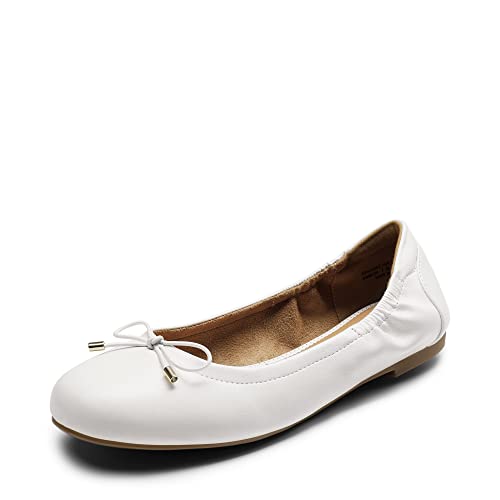 DREAM PAIRS Damen Ballerinas Schuhe Klassische Flache Ballerinas Damen Elegant mit Geschnürte Schleife Weiss 36 (EUR) SDFA2310W-E von DREAM PAIRS