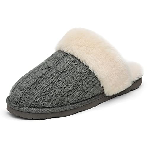 DREAM PAIRS Damen Grau Winter Hausschuhe Cozy_06 Größe 43 EU/11 US von DREAM PAIRS