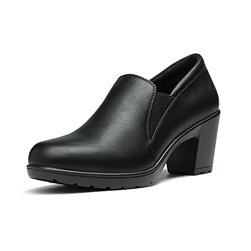 DREAM PAIRS Damen-Kleidschuhe Pumps mit niedrigem Blockabsatz Komfort-Oxfords DPU214-E Schwarz Größe 38 (EUR) von DREAM PAIRS