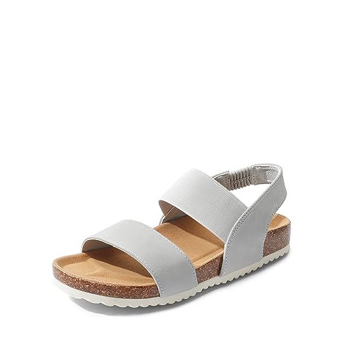 DREAM PAIRS Damen Pantoletten Sandals Riemchensandalen Sommer Strappy Sandal Grau SDPW2202W-E Größe 37 (EUR) von DREAM PAIRS