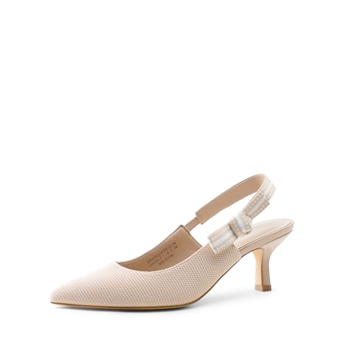 DREAM PAIRS Damen-Pumps mit geschlossener Zehenpartie,Size 38,Nackt,SDPU2499W von DREAM PAIRS