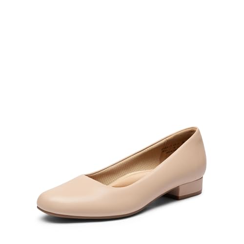 DREAM PAIRS Damen-Pumps mit geschlossener Zehenpartie,Size 43,Nackt-Pu,SDPU2461W von DREAM PAIRS