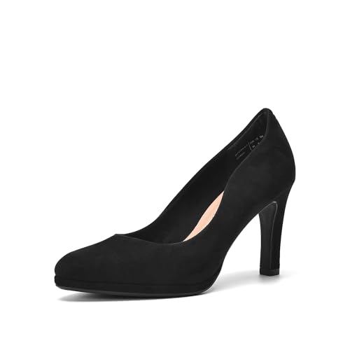 DREAM PAIRS Damen Pumps mit spitzer Zehenpartie, Elegante Stiletto Klassische high Heels für Party, Frauen Abendschuhe SDPU2441W-E SCHWARZ-Suede Größe 36 (EUR) von DREAM PAIRS