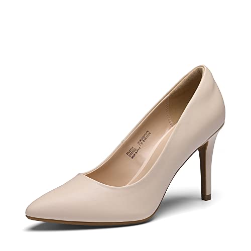 DREAM PAIRS Damen Pumps mit spitzer Zehenpartie, Elegante Stiletto high Heels für Party, Frauen Abendschuhe, Bequeme Businessschuhe Nackt DPU213-E Größe 41 (EUR) von DREAM PAIRS