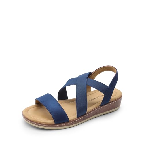 DREAM PAIRS Damen-Sandalen mit niedrigem Keilabsatz, elegant, für den Sommer, bequeme, lässige Slipper, flache Sandalen für Spaziergänge im Urlaub,Size 36,Marine,DWUMFS2505 DREAM PAIRS Damen-Sandalen mit niedrigem Keilabsatz, elegant, für den Sommer, bequeme, lässige Slipper, flache Sandalen für Spaziergänge im Urlaub,Size 36,Marine,DWUMFS2505 von DREAM PAIRS