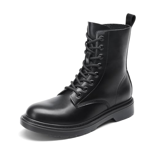 DREAM PAIRS Damen Schnürstiefeletten Combat Boots Herbststiefel Winterstiefel,Size 38,Schwarz-Pu,DWUMAB2539 von DREAM PAIRS