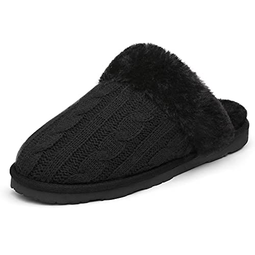 DREAM PAIRS Damen Schwarz Winter Hausschuhe Cozy_06 Größe 41.5 EU/10 US von DREAM PAIRS