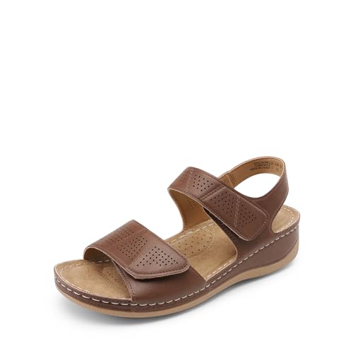 DREAM PAIRS Damen Sdfs2419w Plattform, braun, 39 EU von DREAM PAIRS