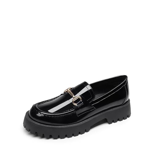 DREAM PAIRS Damen-Slipper mit modischem Wokr-Kleid,Size 39,Schwarzes Patent,DWUMLS2531 von DREAM PAIRS