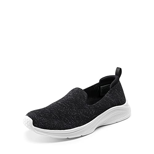 DREAM PAIRS Damen Sneaker Turnschuhe Atmungsaktiv Sportschuhe Bequeme Schlupfschuhe Slip On Jogging Fitness Schuhe SCHWARZ 38 (EUR) SDWS2307W-E von DREAM PAIRS