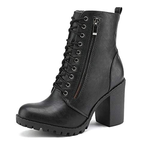 DREAM PAIRS Damen Stiefeletten mit Blockabsatz,Size 38,Schwarz,Silverado von DREAM PAIRS