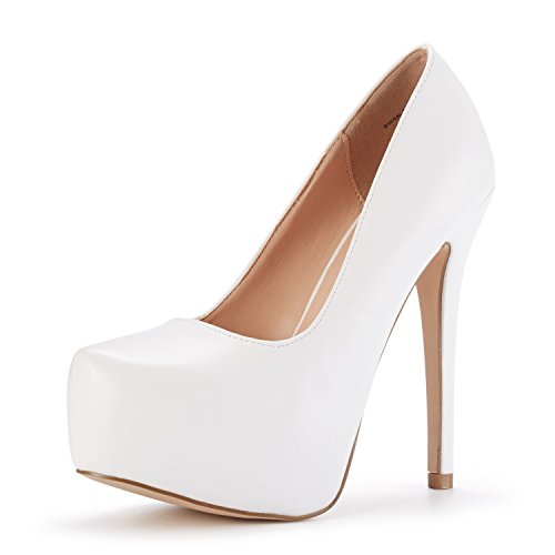 DREAM PAIRS Damen Stiletto High Heels Pumps mit hohem Absatz und Plateausohle Party,Size 38,Weiss/Pu,SWAN_30 DREAM PAIRS Damen Stiletto High Heels Pumps mit hohem Absatz und Plateausohle Party,Size 38,Weiss/Pu,SWAN_30 von DREAM PAIRS