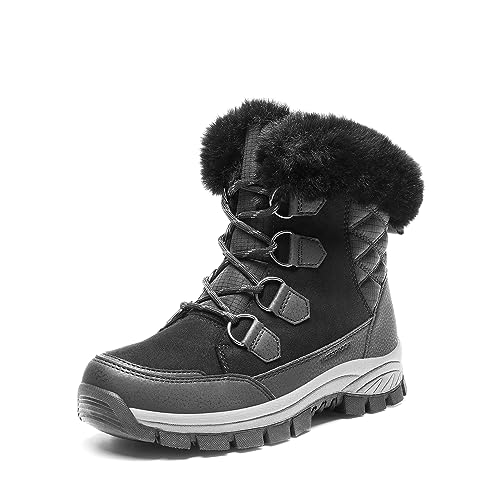 DREAM PAIRS Damen Winterstiefel Wasserdicht Warm gefütterte Schneestiefel Winterschuhe Winter Kurzschaft Stiefel Boots Schuhe,Size 37,Schwarz,SDSB2305W-E von DREAM PAIRS
